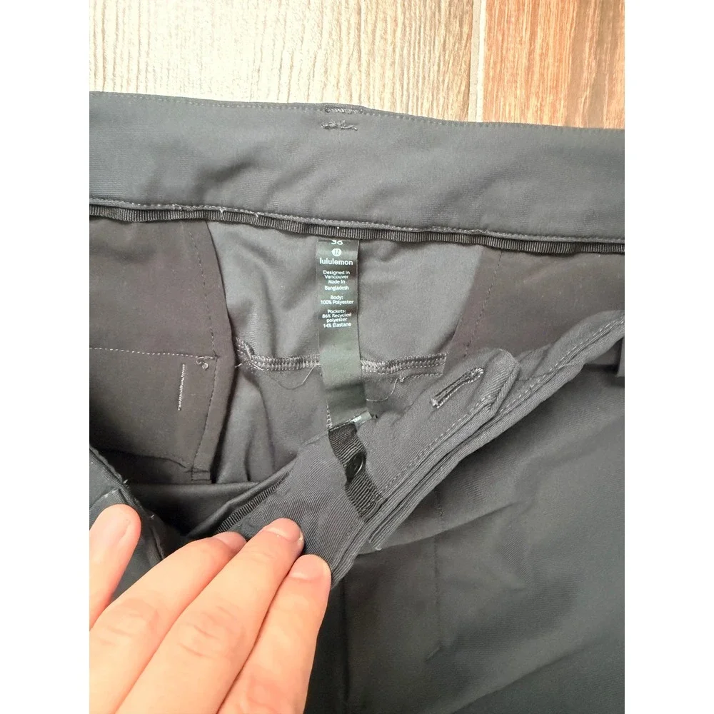 Lululemon Commission Pant Classic Mens 36 Dark Grey Technical Chino Trousers 32L